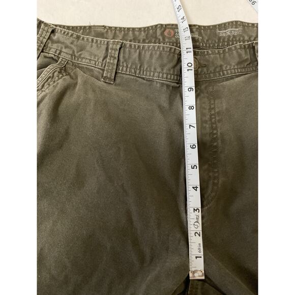 The American Outdoorsman Chino Olive Canvas Pants Men's 38x 32 Workwear - Picture 1 of 15